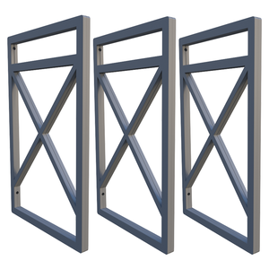 Suporte De Prateleira Estilo Industrial Kit Três Peças 20x37:Prata