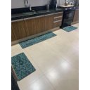 Ver imagem 3 de Kit Tapetes e Passadeira Vintage Antiderrapante 3 Peças:Verde Musgo