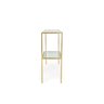 Aparador de Sala - Modelo Industrial - Tampo Vidro - Dourado - 3