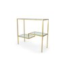 Aparador de Sala - Modelo Industrial - Tampo Vidro - Dourado - 4