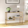 Aparador de Sala - Modelo Industrial - Tampo Vidro - Dourado - 1