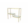 Aparador de Sala - Modelo Industrial - Tampo Vidro - Dourado - 7