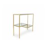 Aparador de Sala - Modelo Industrial - Tampo Vidro - Dourado - 2