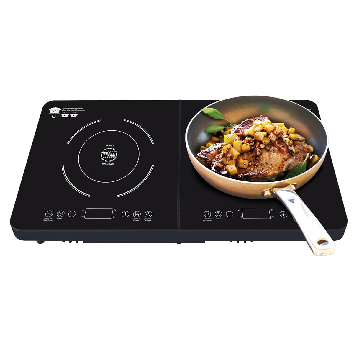 Cooktop Indução Philco PCT20P Portátil 2 bocas 8 potencias 127V - 3