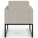 Ver imagem 3 de Kit 2 Poltronas Decorativas para Sala Recepção Base Fixa de Metal Helô L02 Linho Bege - Lyam