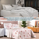 Ver imagem 4 de Colcha Queen Size Babado Florença Bordado Dupla Face 200 Fios Bouti:rosa
