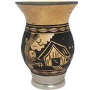 Ver imagem 6 de Cuia de Chimarrão Artesanal Cuia de Porongo Natural com Pé Desenho Gaúcho Tchê