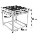 Ver imagem 2 de Fogão Super 40 Kenok 4 Bocas 2 Duplas Baixa Pressão Fbsu4b.772