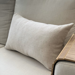 Almofada em Linho Tramado Offwhite Retangular:Completa - 3