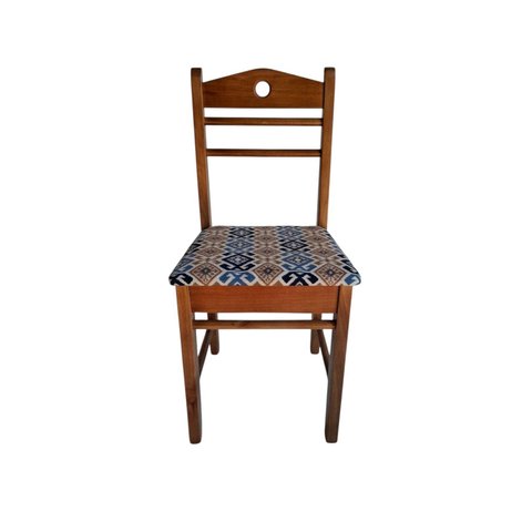 Cadeira de Jantar Antique com Assento Estofado Castanho