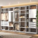 Ver imagem 1 de Estante C/ Prateleiras 700 Linha Clothes - Be Mobiliário Branco