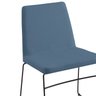 Cadeira Estofada Base Em Aço F41 Linho Azul Jeans Dmobiliario - 5