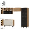 Cozinha Modulada Completa de Canto Lombardia Freijó Off White - 4