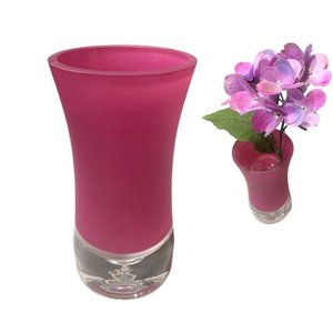 Vaso de Vidro Grosso Colors Decorativo Rosa 18cm Espressione Vaso Decorativo, Vaso de Vidro Decorati