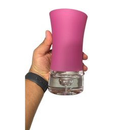 Vaso de Vidro Grosso Colors Decorativo Rosa 18cm Espressione Vaso Decorativo, Vaso de Vidro Decorati - 9