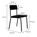 Ver imagem 4 de Kit 4 Cadeiras de Escritório Empilhável Hotelaria Hospital Auditório Fit Preto