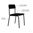 Ver imagem 6 de Kit 4 Cadeiras de Escritório Empilhável Hotelaria Hospital Auditório Fit Preto
