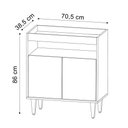 Ver imagem 5 de Balcão Buffet para Sala de Jantar Cozinha 2 Portas Lice M05 Preto - Inoviza