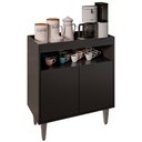 Ver imagem 1 de Balcão Buffet para Sala de Jantar Cozinha 2 Portas Lice M05 Preto - Inoviza