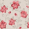 Papel de Parede Floral Vermelho com Fundo Bege - 3,00x0,50m - 1