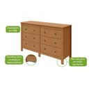 Ver imagem 2 de Cômoda Horizontal Maggiore 6 Gavetas Lopas