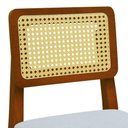 Ver imagem 5 de Banqueta Gabi Madeira Maciça Encosto Telinha C- 68cm Altura - Amêndoa Assento Estofado Linho Bege