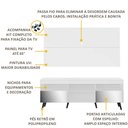 Ver imagem 3 de Rack Retrô com Espelho e Painel com Suporte para TV até 65" Multimóveis Flórida FG3142 Branco/