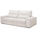 Ver imagem 1 de Sofá Retrátil Reclinável para Sala de Estar Living 230cm Nápoles F04 Bouclê Off White - Lyam Decor