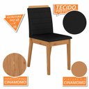 Ver imagem 3 de Mesa com 6 Cadeiras Qatar 1,60 Cin/off White/preto - Móveis Arapongas Cinamomo/off White/preto 06