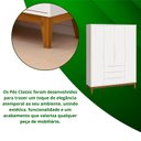 Ver imagem 6 de Roupeiro Elfe Classic 4 Portas 3 Retro Gavetas Branco Fosco - Moveisaqui