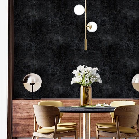 Papel de Parede Adesivo Cimento Preto - 3,3m