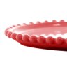 Prato de Porcelana Coração Beads Vermelho Bon Gourmet 17cm X 15cm X 2cm - 2