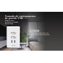 Ver imagem 3 de Tomada USB DUO de Parede Conjunto com 2 tomadas e 2 entradas USB (RN-106)