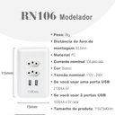 Ver imagem 6 de Tomada USB DUO de Parede Conjunto com 2 tomadas e 2 entradas USB (RN-106)
