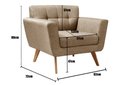 Ver imagem 3 de Kit 2 Poltronas Decorativas Bruna Sala de Estar Quarto Recepção Marrom