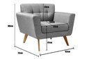 Ver imagem 3 de Kit 2 Poltronas Decorativas Bruna Sala de Estar Quarto Recepção Cinza