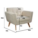 Ver imagem 3 de Kit 2 Poltronas Decorativas Bruna Sala de Estar Quarto Recepção