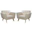 Ver imagem 2 de Kit 2 Poltronas Decorativas Bruna Sala de Estar Quarto Recepção