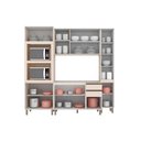 Ver imagem 4 de Cozinha Modulada Connect 4 Peças 1 Aéreo + Balcão + 2 Paneleiros C6p19 Duna Cristal2 Aéreos + 1