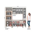 Ver imagem 3 de Cozinha Modulada Connect 4 Peças 1 Aéreo + Balcão + 2 Paneleiros C6p19 Duna Cristal2 Aéreos + 1