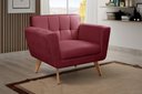 Ver imagem 2 de Kit 2 Poltronas Decorativas Bruna Sala de Estar Quarto Recepção Vermelho Bordô