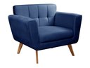 Ver imagem 4 de Kit 2 Poltronas Decorativas Bruna Sala de Estar Quarto Recepção Azul Marinho