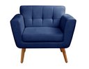 Ver imagem 5 de Kit 2 Poltronas Decorativas Bruna Sala de Estar Quarto Recepção Azul Marinho