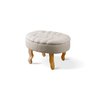 Puff Elizabeth Capitonê Oval:linho Nude 100 - 1