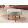 Puff Elizabeth Capitonê Oval:linho Nude 100 - 2