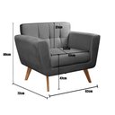 Ver imagem 3 de Kit 2 Poltronas Decorativas Bruna Sala de Estar Quarto Recepção