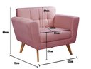 Ver imagem 3 de Kit 2 Poltronas Decorativas Bruna Sala de Estar Quarto Recepção Rosa