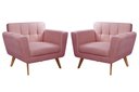 Ver imagem 1 de Kit 2 Poltronas Decorativas Bruna Sala de Estar Quarto Recepção Rosa
