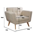 Ver imagem 3 de Kit 2 Poltronas Decorativas Bruna Sala de Estar Quarto Recepção