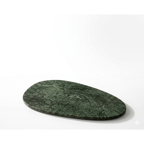 Bandeja Decorativa de Mármore Verde Guatemala para Servir 38x28cm